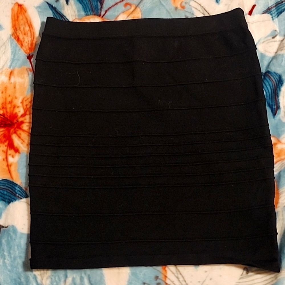 Black Above Knee Short Skirt